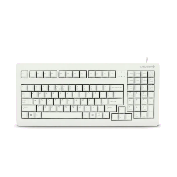 Cherry G80-1800LPCEU-0 G80-1800 Tastatură compactă cu fir, model MX 1800, US Intl, Euro Symbol Layout, light-grey, 4025112064937