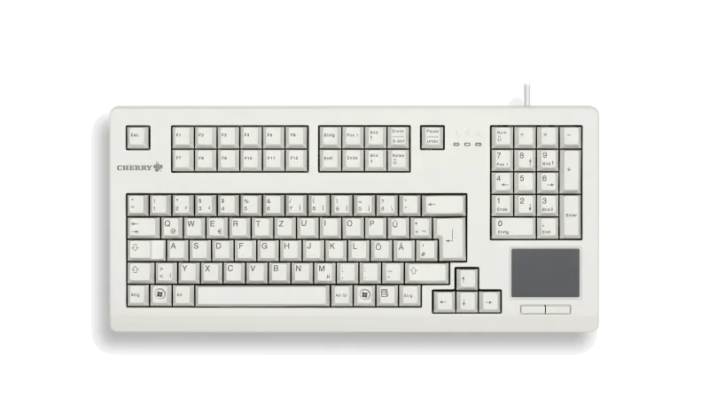 Cherry G80-11900LUMDE-0 G80-11900 Tastatură mecanică cu touchpad, DE (Germania) Layout, gri, 4025112048616