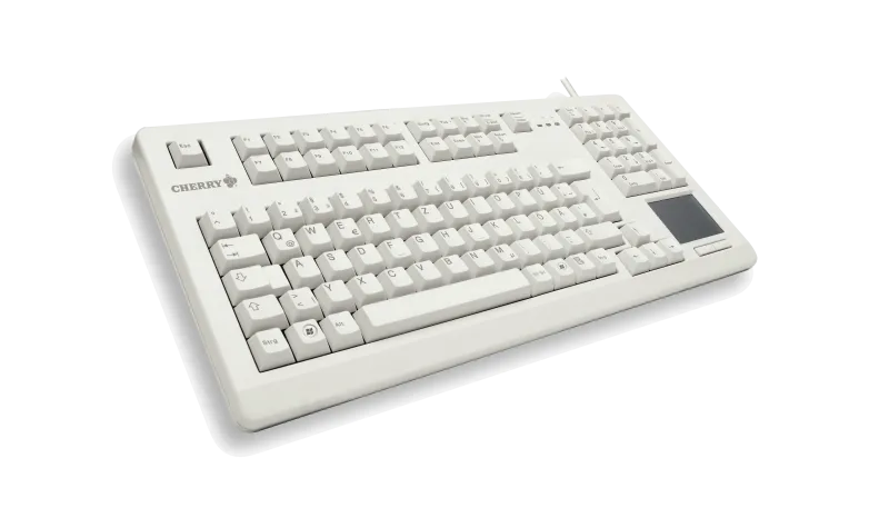 Cherry G80-11900LUMEU-0 G80-11900 Tastatură mecanică cu touchpad, US Intl, Euro Symbol Layout, gri, 4025112050756