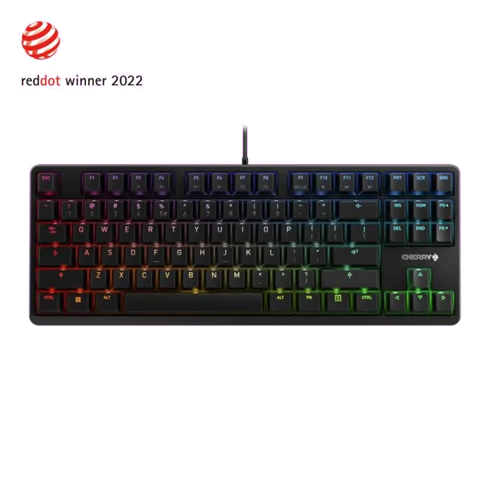 Cherry G80-3833LWBEU-2 G80-3000N RGB TKL Tastatura mecanica iluminata, US Intl, Euro Layout, MX3831, 4025112095764