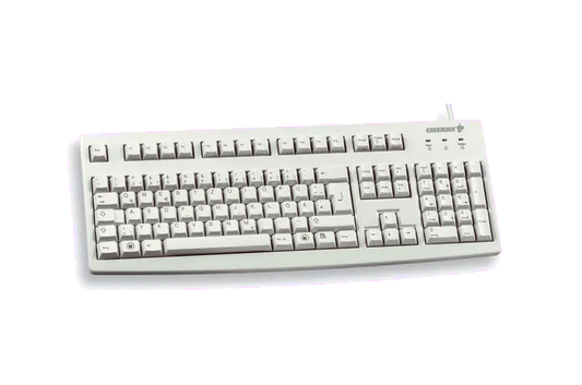 Cherry G83-6104LUNEU-0 G83-6104 Tastatură business 104 taste, cu fir, US Intl, Euro Symbol Layout, gri, 4025112010880