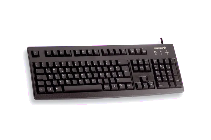 Cherry G83-6104LUNEU-2 G83-6104 Tastatură business 104 taste, cu fir, US Intl + Euro Layout, negru, 4025112028793