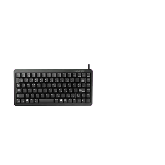 Cherry G84-4100LCMDE-2 G84-4100 Tastatură compactă, DE (Germania), negru, USB-A, PS/2, tasta Windows, 4025112062544