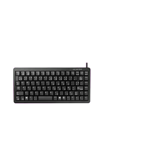 Cherry G84-4100LCMFR-2 G84-4100 Tastatură compactă, FR (Franța), negru, USB-A, PS/2, tasta Windows, 4025112062582