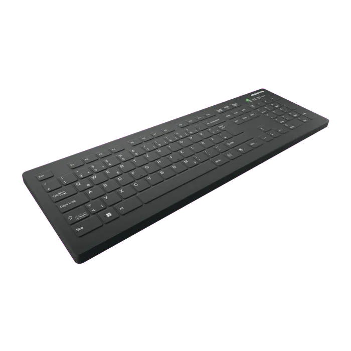 Cherry AK-C8112-FUS-B/DE AK-C8112 WL Tastatură medicală dezinfectabilă, fără fir, DE/German Layout,Neagră, 7061111072433