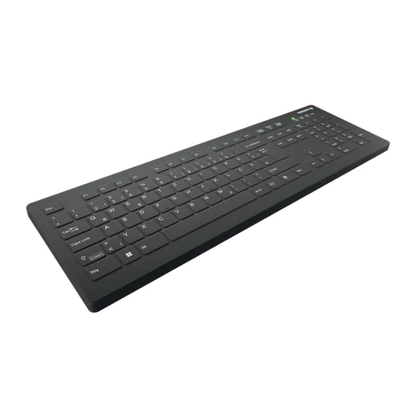 Cherry AK-C8112-FUS-B/DE AK-C8112 WL Tastatură medicală dezinfectabilă, fără fir, DE/German Layout,Neagră, 7061111072433