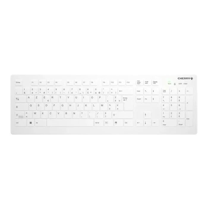 Cherry AK-C8112-FUS-W/FR AK-C8112 WL Tastatură medicală dezinfectabilă, fără fir, FR/Franța Layout, Albă, 7061112873565