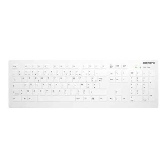 Cherry AK-C8112-FUS-W/FR AK-C8112 WL Tastatură medicală dezinfectabilă, fără fir, FR/Franța Layout, Albă, 7061112873565