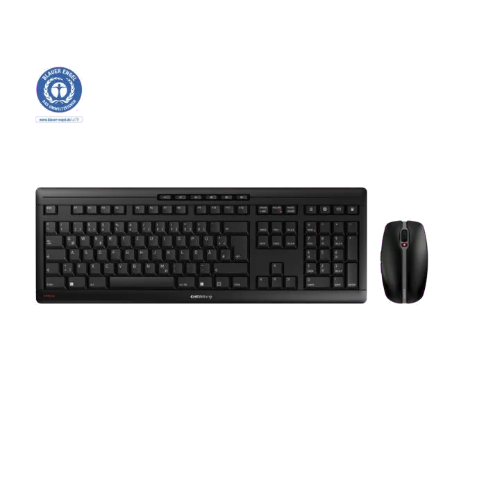 Cherry JD-8500DE-2 Stream Desktop Kit tastatură si mouse, fără fir, DE (Germania) Layout, Negru, 4025112090745