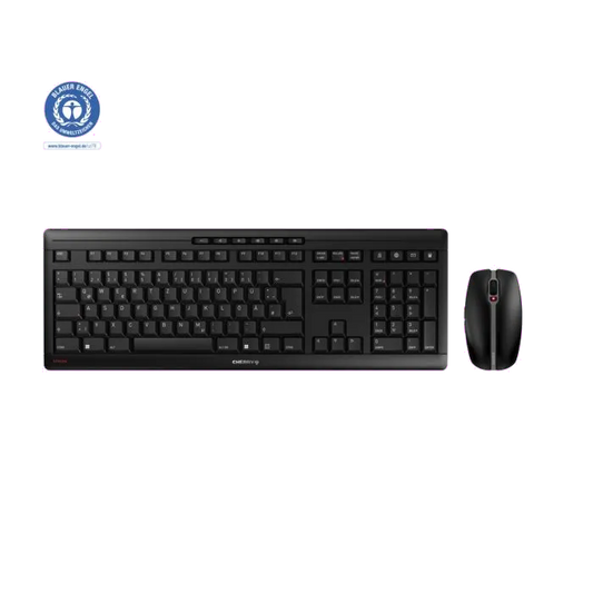 Cherry JD-8500DE-2 Stream Desktop Kit tastatură si mouse, fără fir, DE (Germania) Layout, Negru, 4025112090745