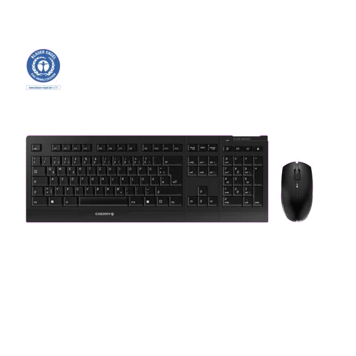 Cherry JD-0410DE-2 B.Unlimited 3.0 Kit tastatură si mouse, fără fir, DE (Germania) Layout, Negru, 4025112086731