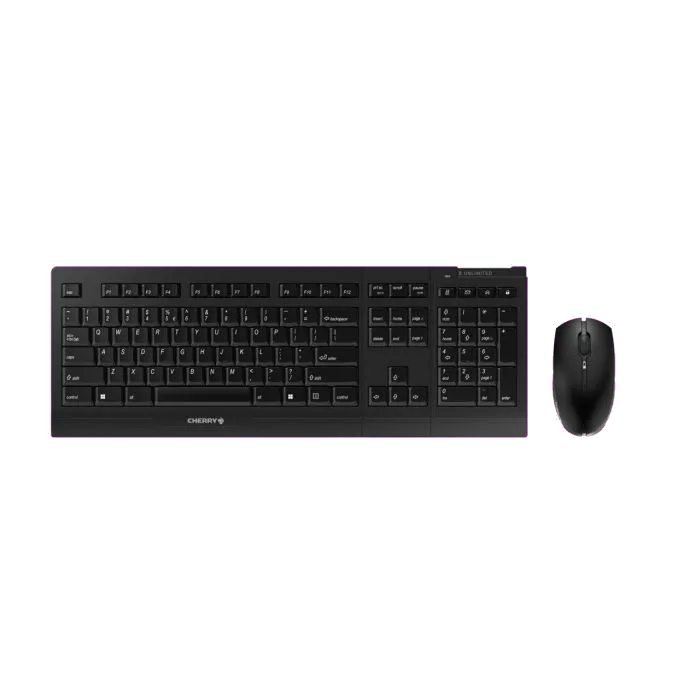 Cherry JD-0410EU-2 B.Unlimited 3.0 Kit tastatură si mouse, fără fir, US Intl + Euro Layout, Negru, 4025112086755