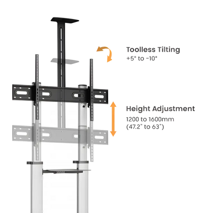 Serioux SRXA-TV44-610TW 44-610TW Stand TV mobil pentru display 60-100inch maxim 100Kg VESA 1000x600 max, 5949494024749