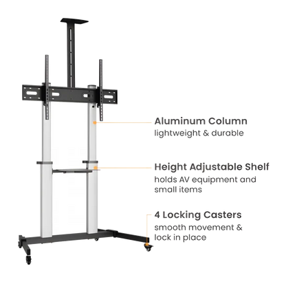 Serioux SRXA-TV44-610TW 44-610TW Stand TV mobil pentru display 60-100inch maxim 100Kg VESA 1000x600 max, 5949494024749