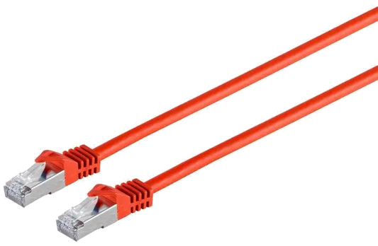 MicroConnect SFTP7015R Patch cord 1.5m S/FTP CAT7 Raw Red PiMF, 5712505454855