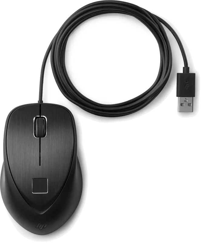 HP 4TS44AA USB Fingerprint Mouse optic cu fir USB si cititor de amprenta integrat, 5706998947529