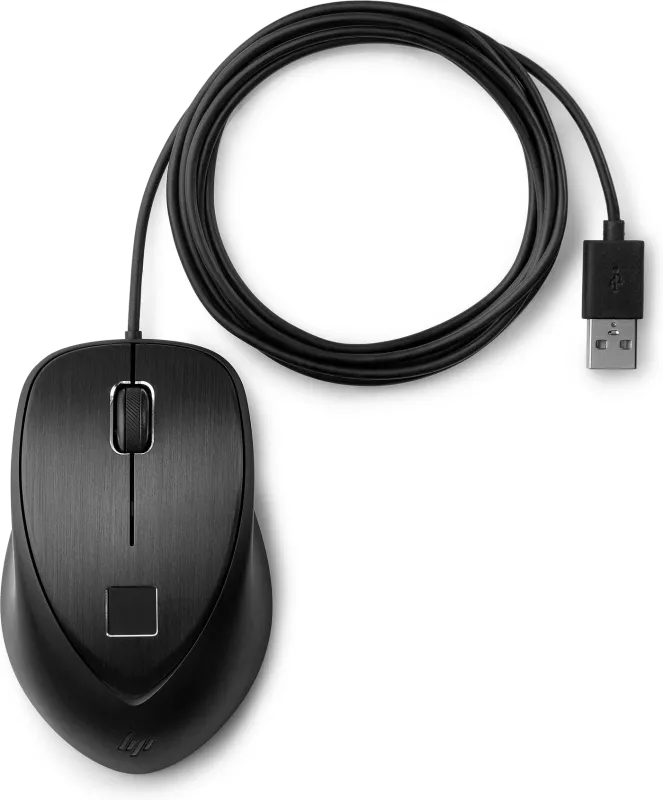 HP 4TS44AA USB Fingerprint Mouse optic cu fir USB si cititor de amprenta integrat, 5706998947529