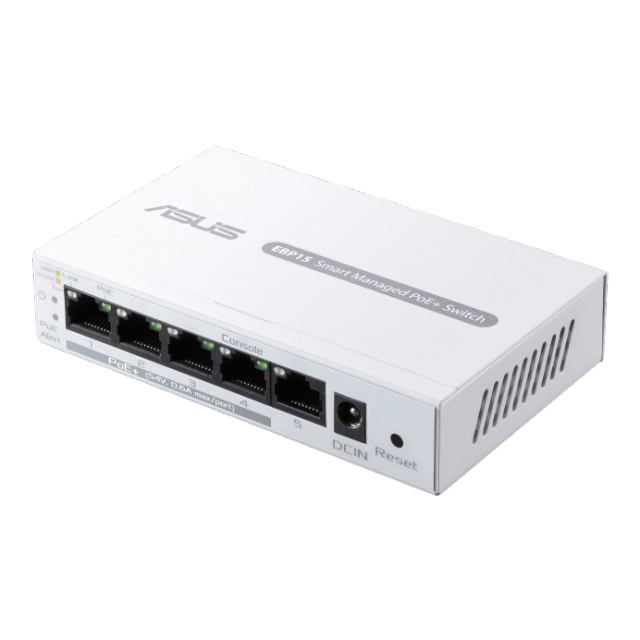 Asus EBP15 Switch 5 Porturi GBE Smart managed 10/100/1000Mbps Buget POE 60w, 4711387093986