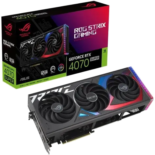 Asus ROG-STRIX-RTX4070S-12G-GAMING ROG Strix GeForce RTX™ 4070 SUPER Placa Video 12GB GDDR6X 192 bit PCIE Gen4, 4711387465288