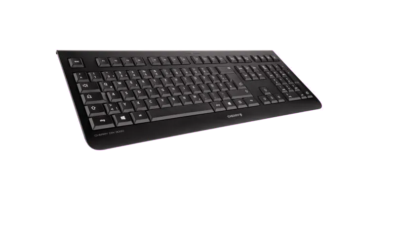 Cherry JD-0710EU-2 DW 3000 Kit tastatura si mouse, fara fir, US Intl, Euro Symbol Layout, Negru, 4025112088438