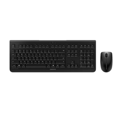 Cherry JD-0710EU-2 DW 3000 Kit tastatura si mouse, fara fir, US Intl, Euro Symbol Layout, Negru, 4025112088438