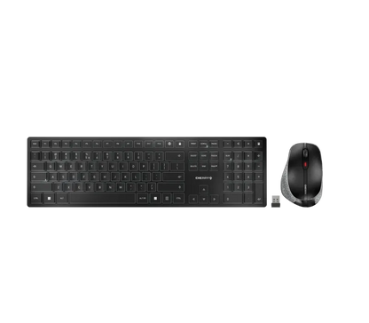 Cherry JD-9500EU-2 DW 9500 SLIM Kit tastatura si mouse, fara fir, US Intl, Euro Symbol, Negru, 4025112091926