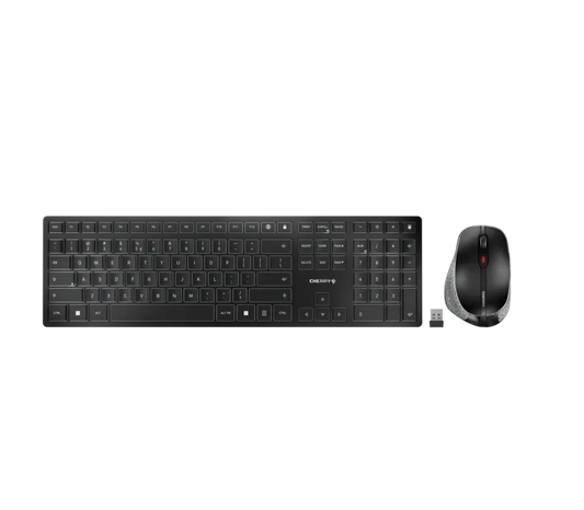 Cherry JD-9500EU-2 DW 9500 SLIM Kit tastatura si mouse, fara fir, US Intl, Euro Symbol, Negru, 4025112091926