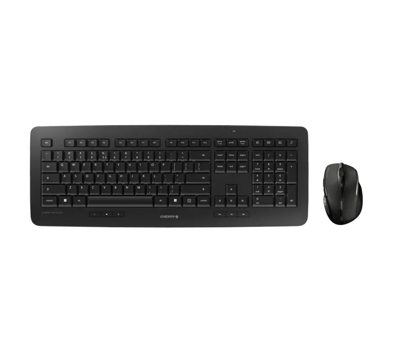 Cherry JD-0520EU-2 DW 5100 Kit tastatura si mouse, fara fir, US Intl, Euro Symbol Layout, Negru, 4025112087554