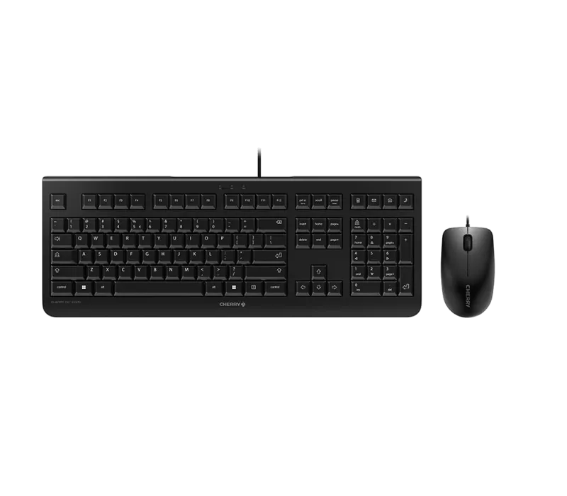 Cherry JD-0800EU-2 DC 2000 Kit tastatura si mouse, cu fir, US Intl, Euro Symbol Layout, Negru, 4025112084744