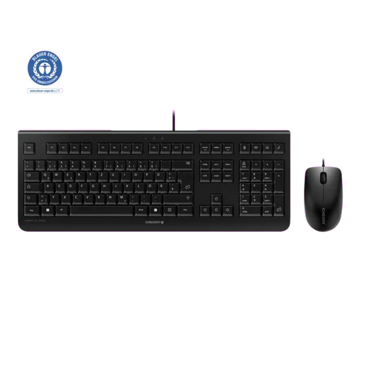 Cherry JD-0800DE-2 DC 2000 Kit tastatura si mouse, cu fir, DE (Germania) Layout, Negru, 4025112083297