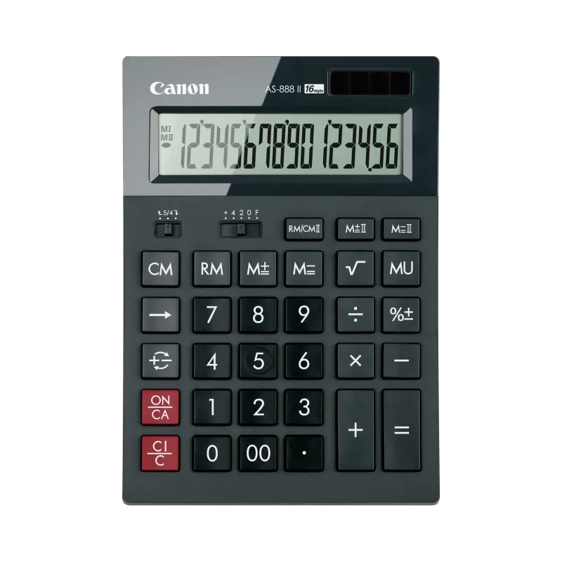 Canon 2657C001 Calculator de birou model AS888II, 16 digiti, negru