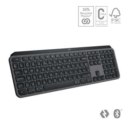 Logitech 920-011587 Tastatura iluminata MX Keys S Bluetooth US Int, gri inchis, 5099206112179