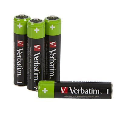 Verbatim 49514 Set 4 acumulatori AAA 950mAh 1.2V, 023942495147