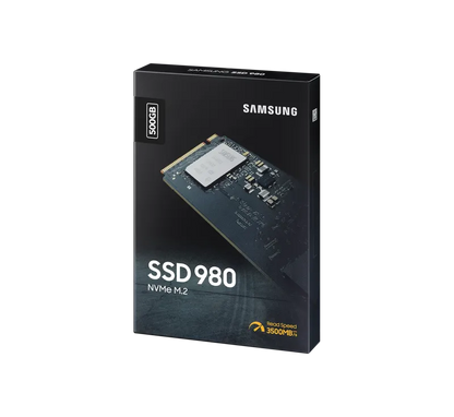 Samsung MZ-V8V500BW 980 SSD 500GB NVMe M.2 2280 PCI-E, R/W speed:3100/2600 MB/s, 8806090572227