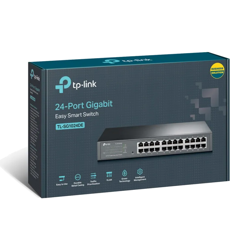 TP-Link TL-SG1024DE TL-SG1024DE switch 24 porturi Gigabit, 1U 19inch Rackmount Easy Smart 48Gbps, 6935364021245