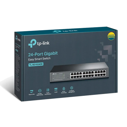 TP-Link TL-SG1024DE TL-SG1024DE switch 24 porturi Gigabit, 1U 19inch Rackmount Easy Smart 48Gbps, 6935364021245