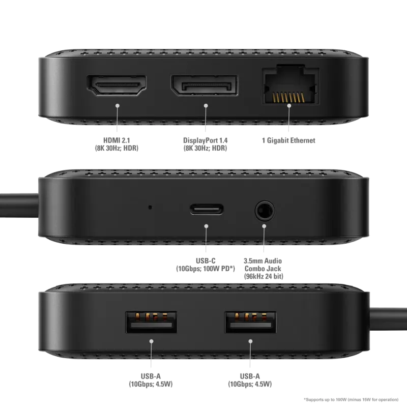 Targus HD583-GL HyperDrive USB4 Mobile Dock USB-C, SST/MST, 6941921147709