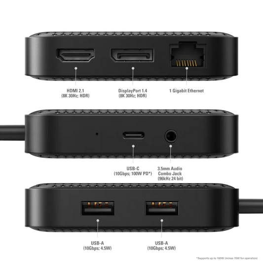 Targus HD583-GL HyperDrive USB4 Mobile Dock USB-C, SST/MST, 6941921147709