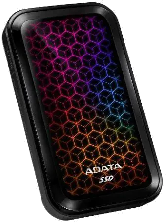 ADATA ASE770G-512GU32G2B SE770G SSD Extern 512GB USB 3.2 Gen 2 Type-C Iluminare RGB Negru, 4710273774756