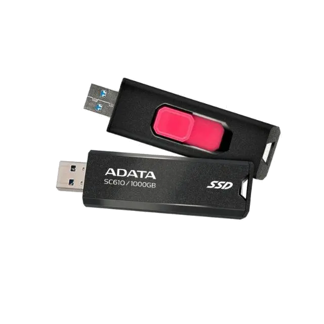 ADATA SC610-1000G-CBK/RD SSD Extern 1000GB USB 3.1 BLACK, 4711085945051