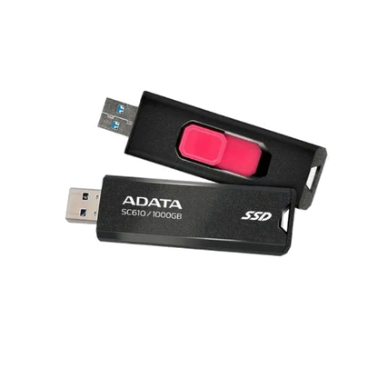 ADATA SC610-1000G-CBK/RD SSD Extern 1000GB USB 3.1 BLACK, 4711085945051