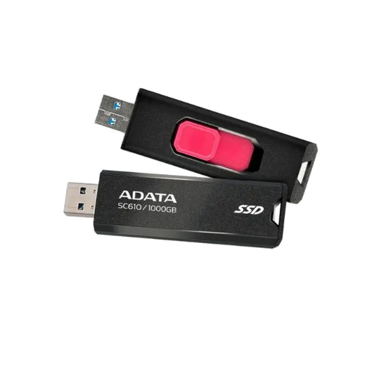 ADATA SC610-1000G-CBK/RD SSD Extern 1000GB USB 3.1 BLACK, 4711085945051