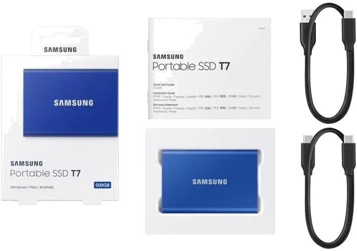 Samsung MU-PC1T0H/WW SSD Extern 1TB USB 3.1 Blue SSD, 8806090312410