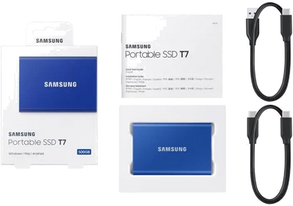 Samsung MU-PC1T0H/WW SSD Extern 1TB USB 3.1 Blue SSD, 8806090312410