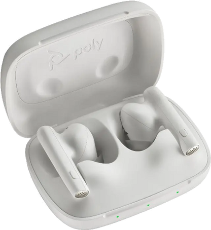 HP 7Y8L5AA Poly Voyager Free 60 UC M Wireless Earbuds USB-A, charge case basic, White Sand, 197497054347