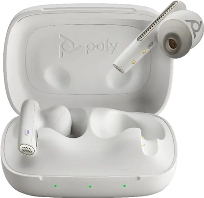 HP 7Y8L5AA Poly Voyager Free 60 UC M Wireless Earbuds USB-A, charge case basic, White Sand, 197497054347