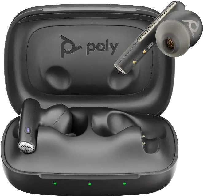 HP 7Y8L7AA Poly Voyager Free 60 UC M Wireless Earbuds USB-A, charge case basic, Black, 197497054361