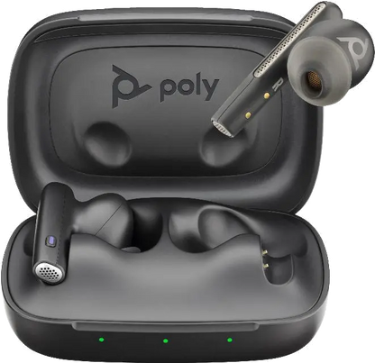 HP 7Y8L7AA Poly Voyager Free 60 UC M Wireless Earbuds USB-A, charge case basic, Black, 197497054361