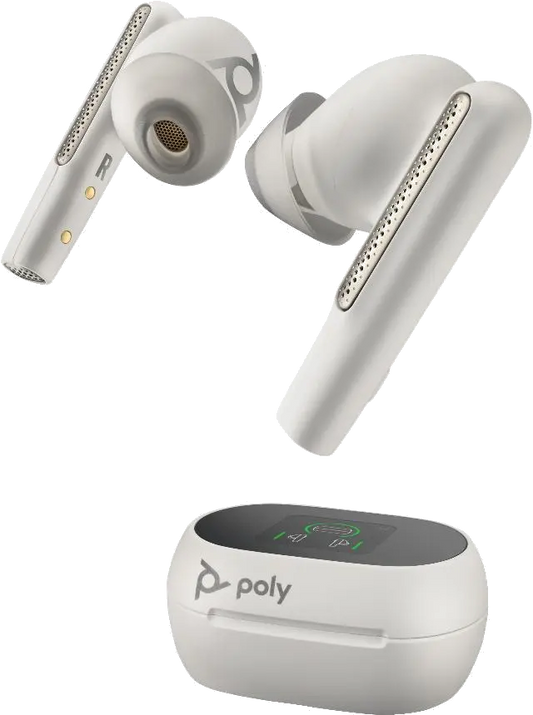 HP 8L5B0AA Poly Voyager Free 60/60+ Earbuds, MS Teams, Casti de schimb, White, 197497838626