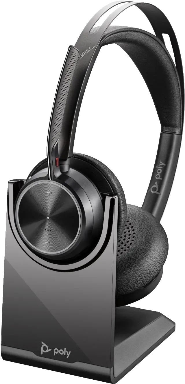 HP 9T9J3AA#AC3 Poly Casca Voyager Focus 2 UC cu suport de incarcare, Binaural, On-Ear, USB-C/A, 198122157211